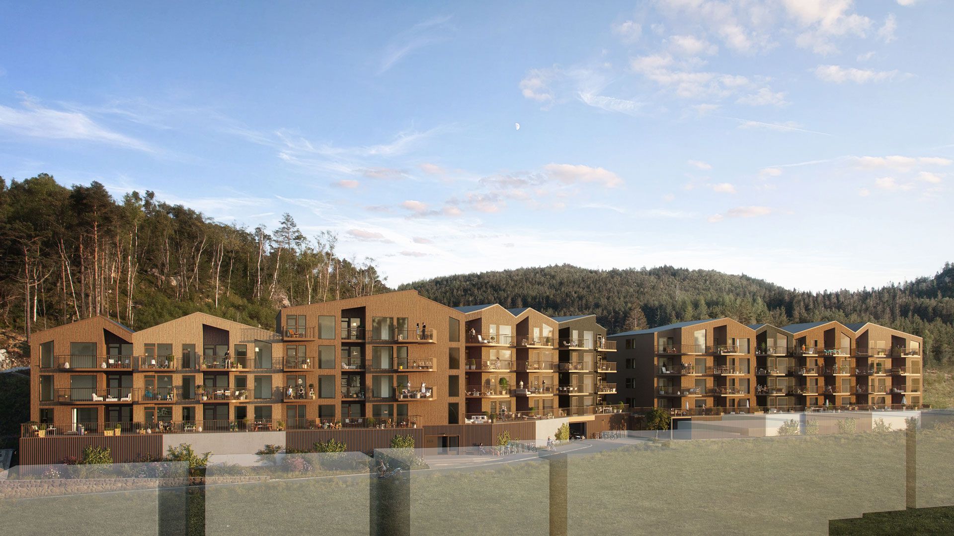 I Skogens ro kommer det til sammen 60 leiligheter