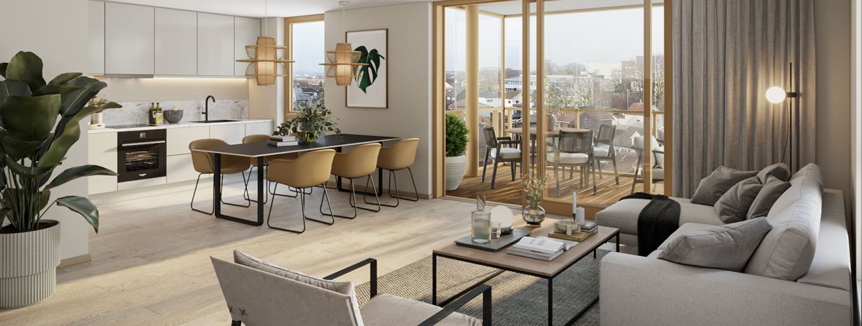 Leilighet i det nye leilighetprosjektet 550 på Bryne