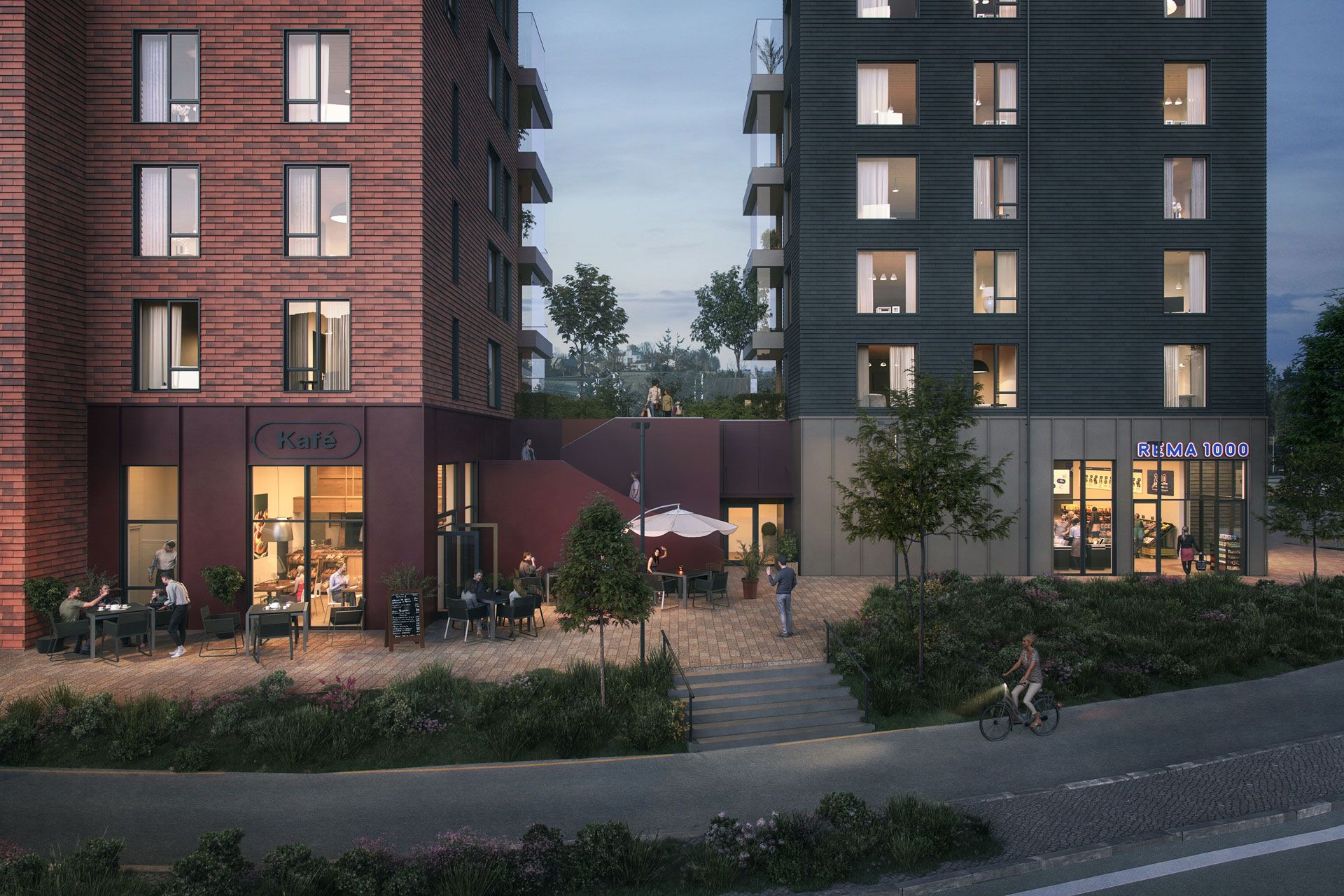 Kafé og butikk i Jåtunparken på Hinna