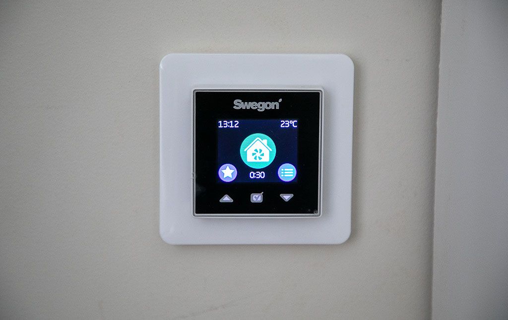 Kontrollpanel for balansert ventilasjon