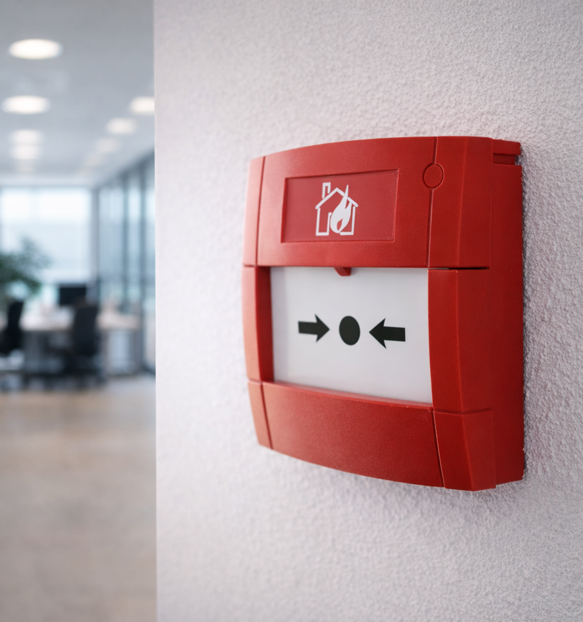 handbrandmelder muur kantoor