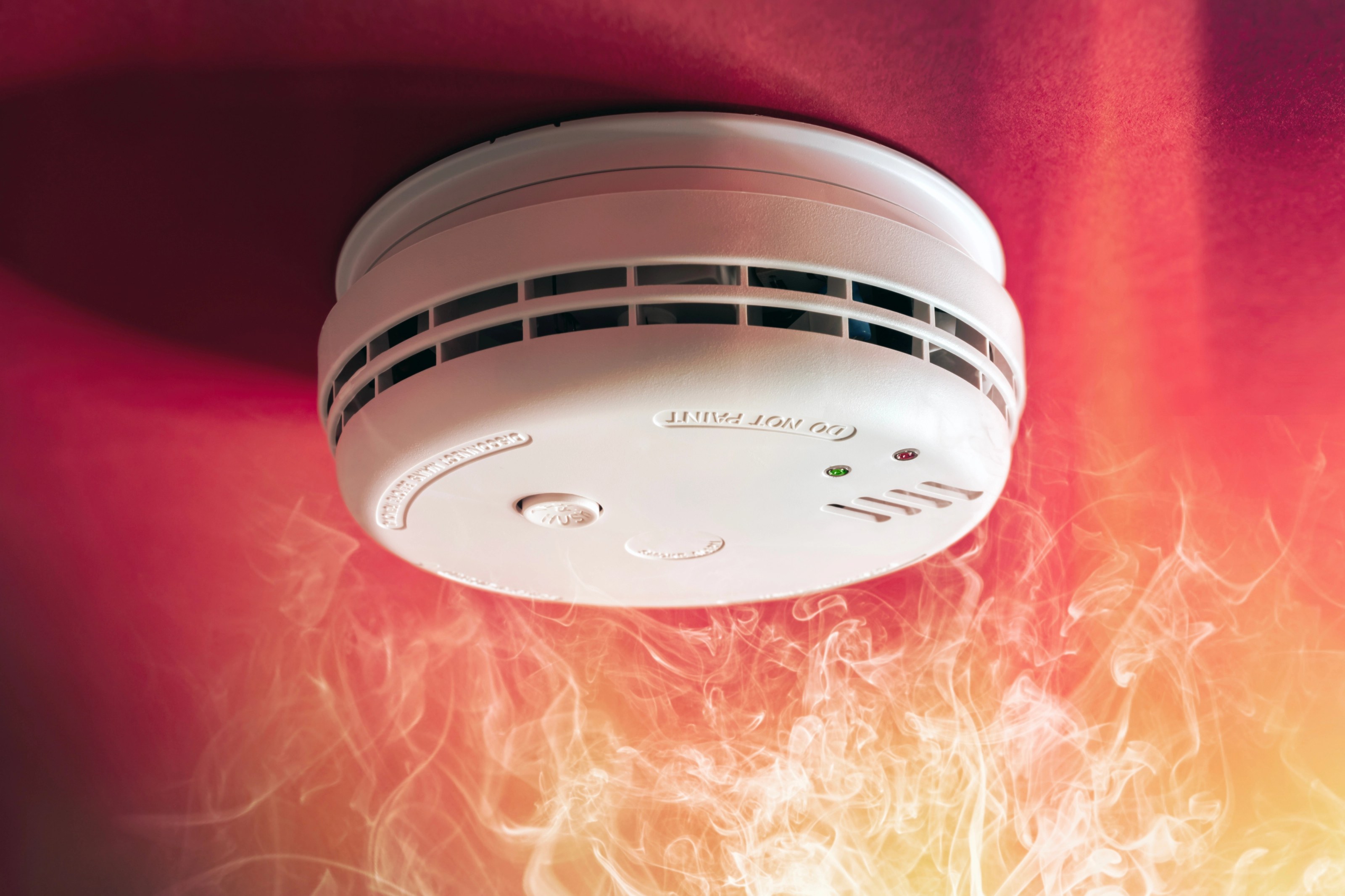 Rookmelder plafond vuur