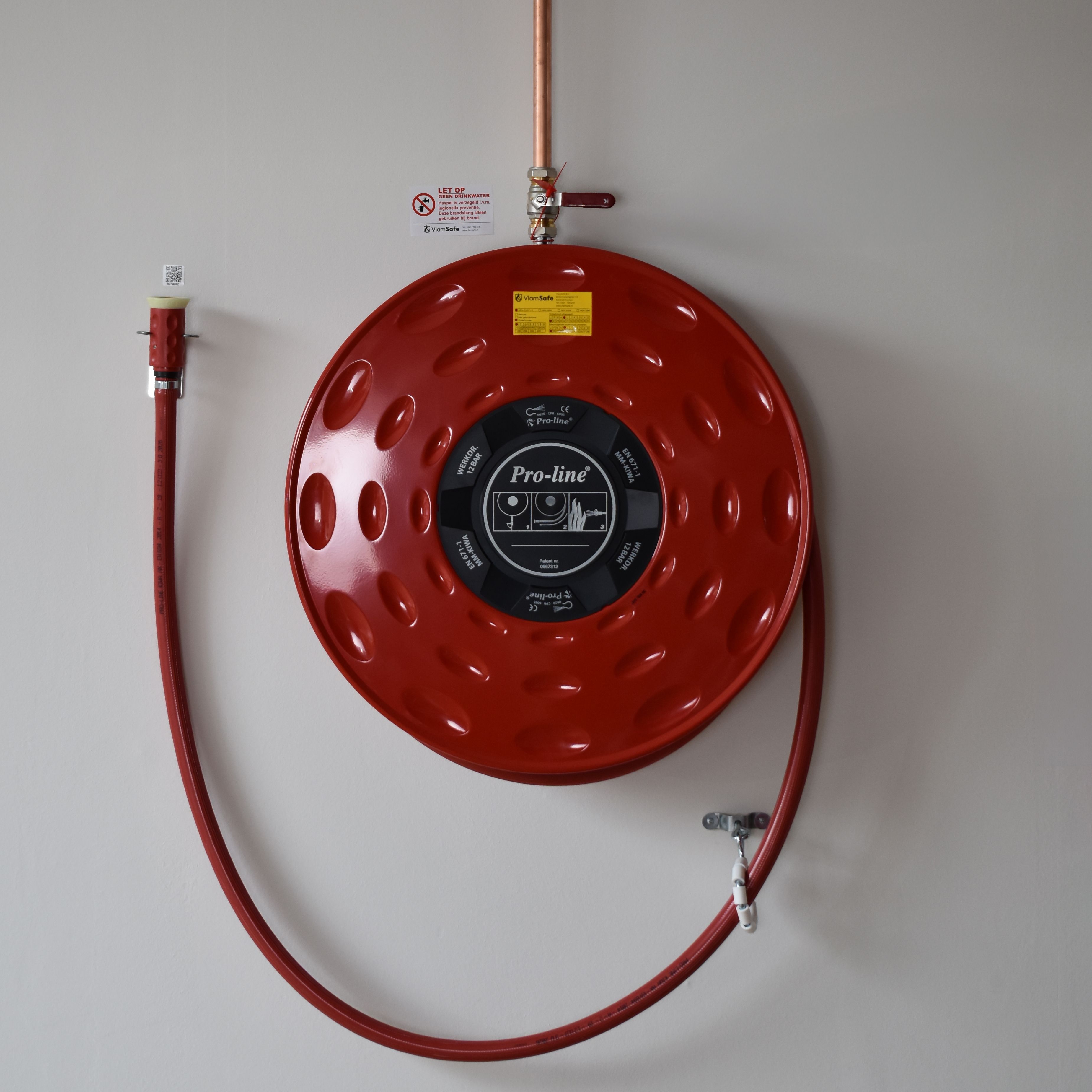 brandslanghaspel muur