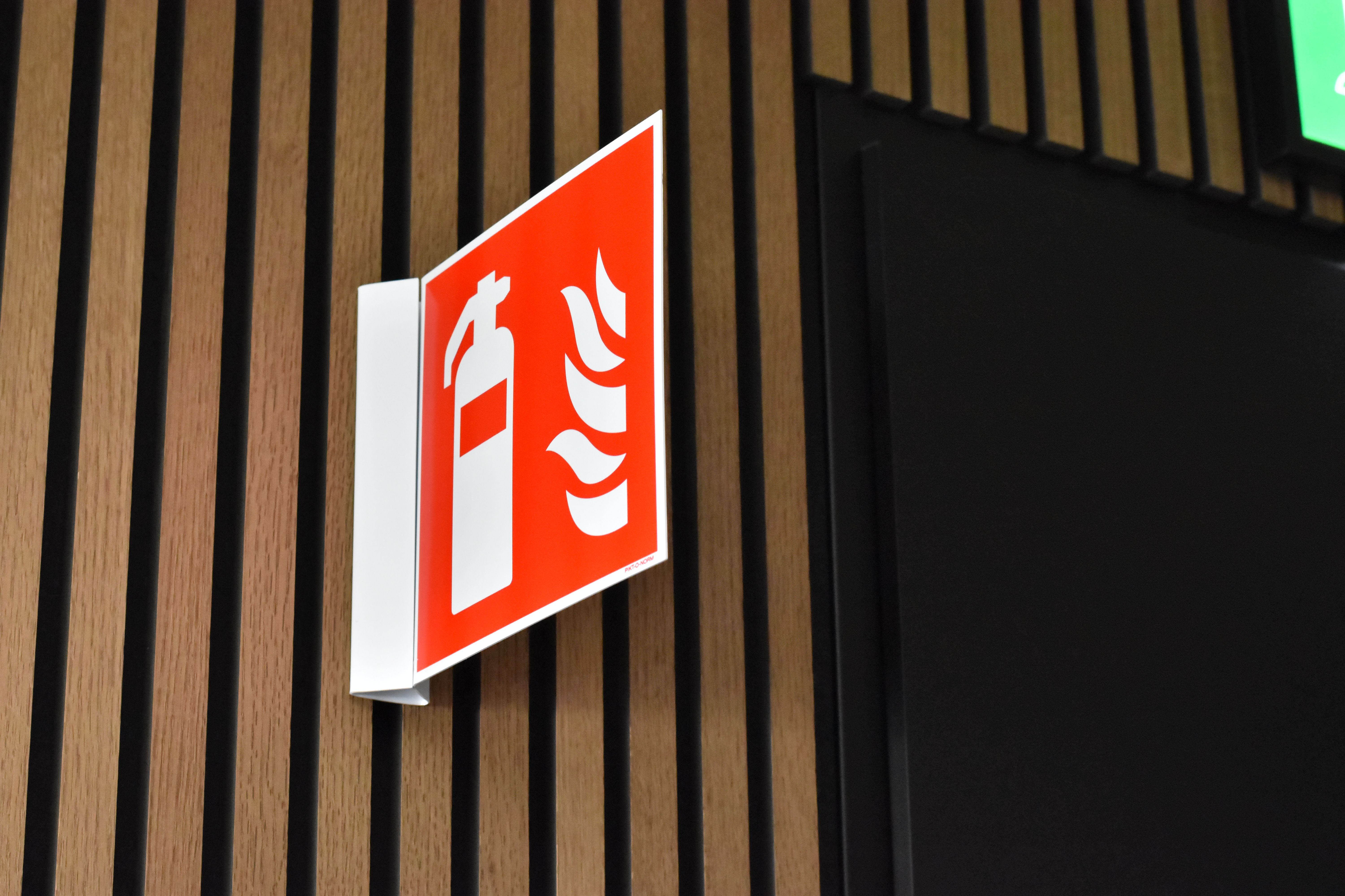 pictogram brandblusser muur