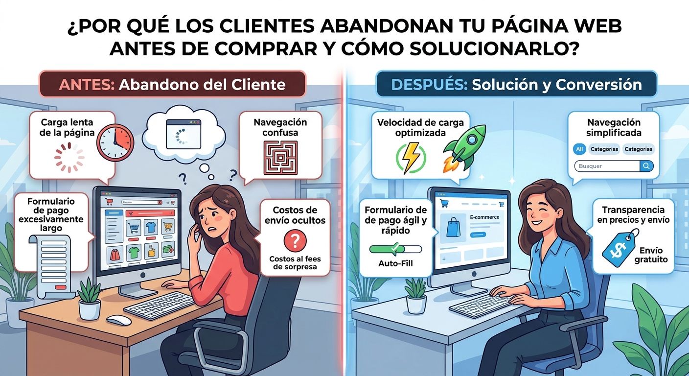 ¿Por qué los clientes abandonan tu página web antes de comprar y cómo solucionarlo?