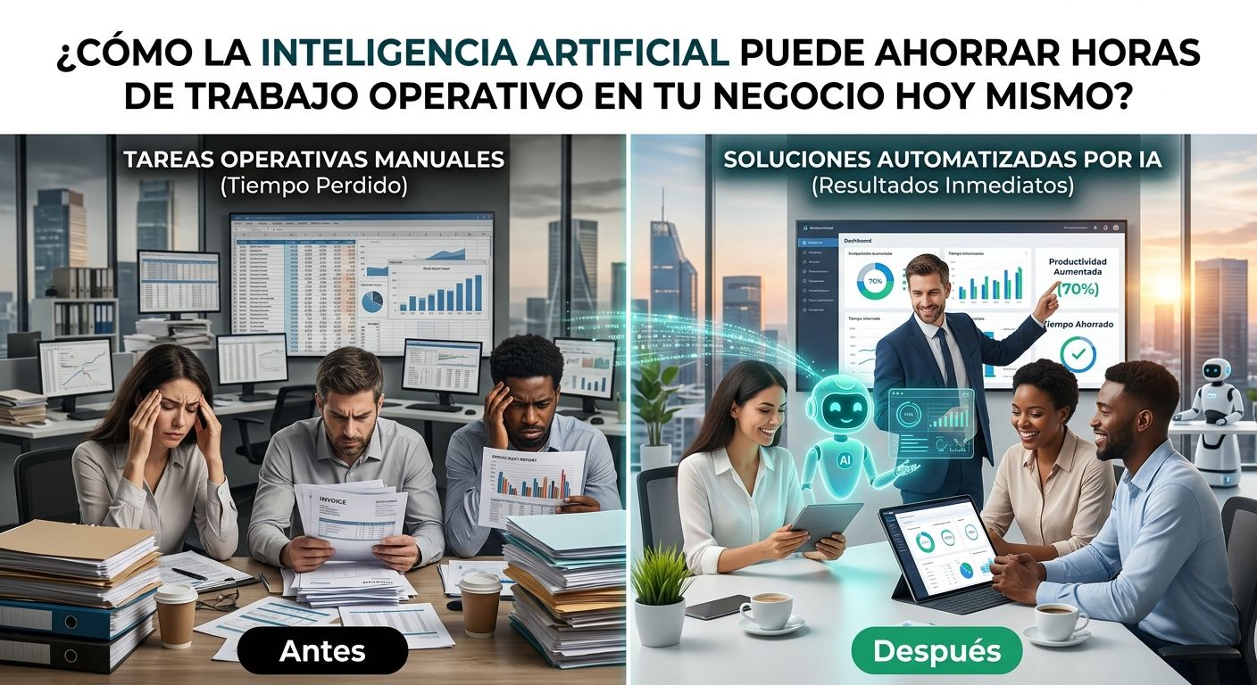Cómo la Inteligencia Artificial puede ahorrar horas de trabajo operativo en tu negocio hoy mismo