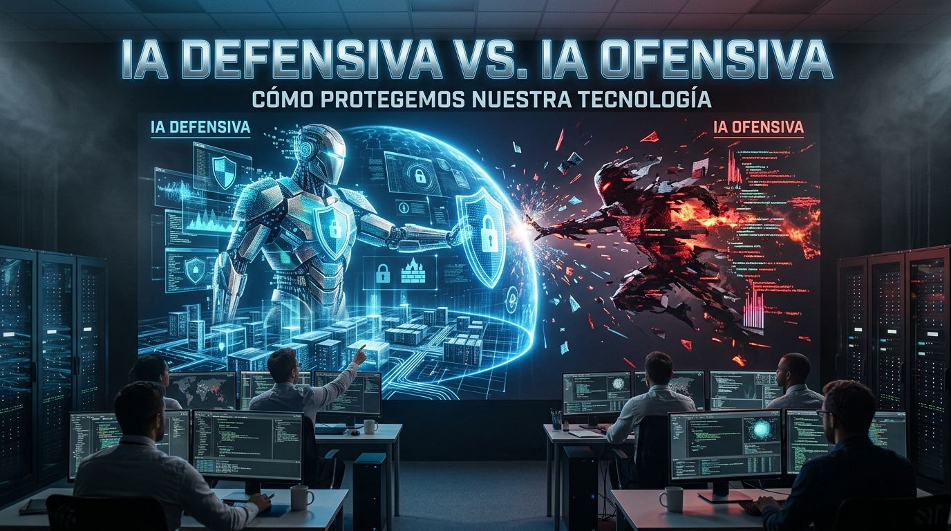 IA Defensiva vs. IA Ofensiva: Cómo protegemos nuestra tecnología en el nuevo tablero digital