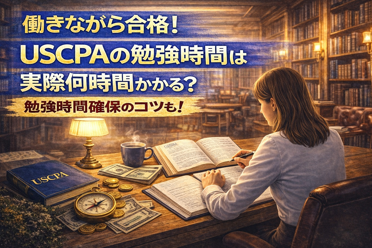 働きながら合格！USCPAの勉強時間は実際何時間かかる？勉強時間確保のコツも！