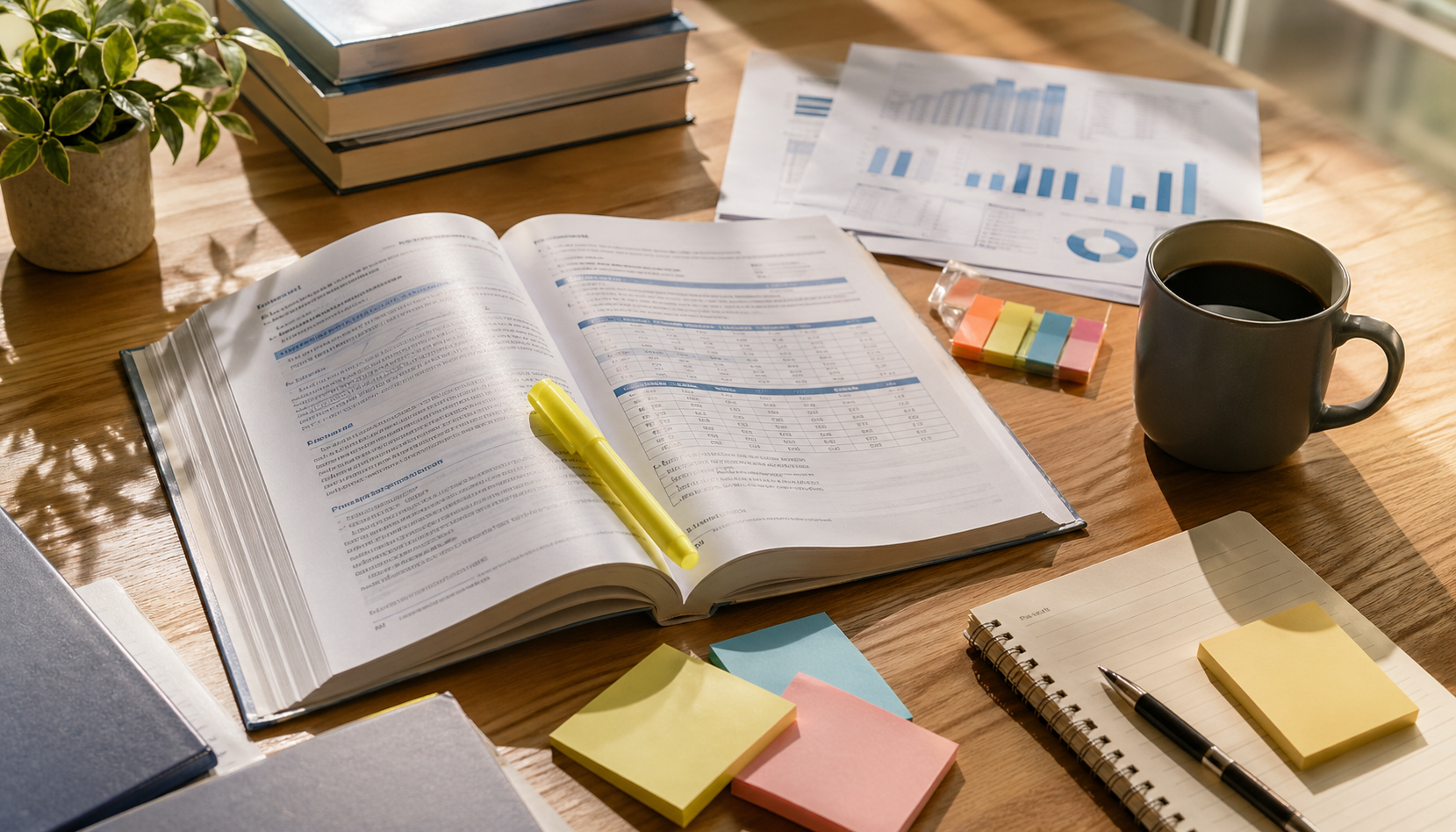 USCPA試験の勉強デスクイメージ