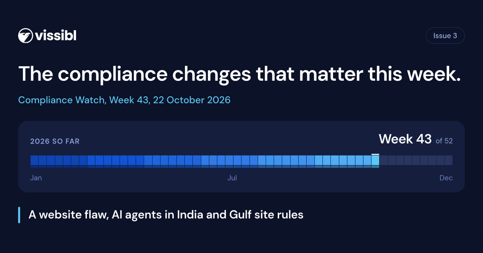 Compliance Watch, Week 43, 22 October 2026: the compliance changes that matter this week