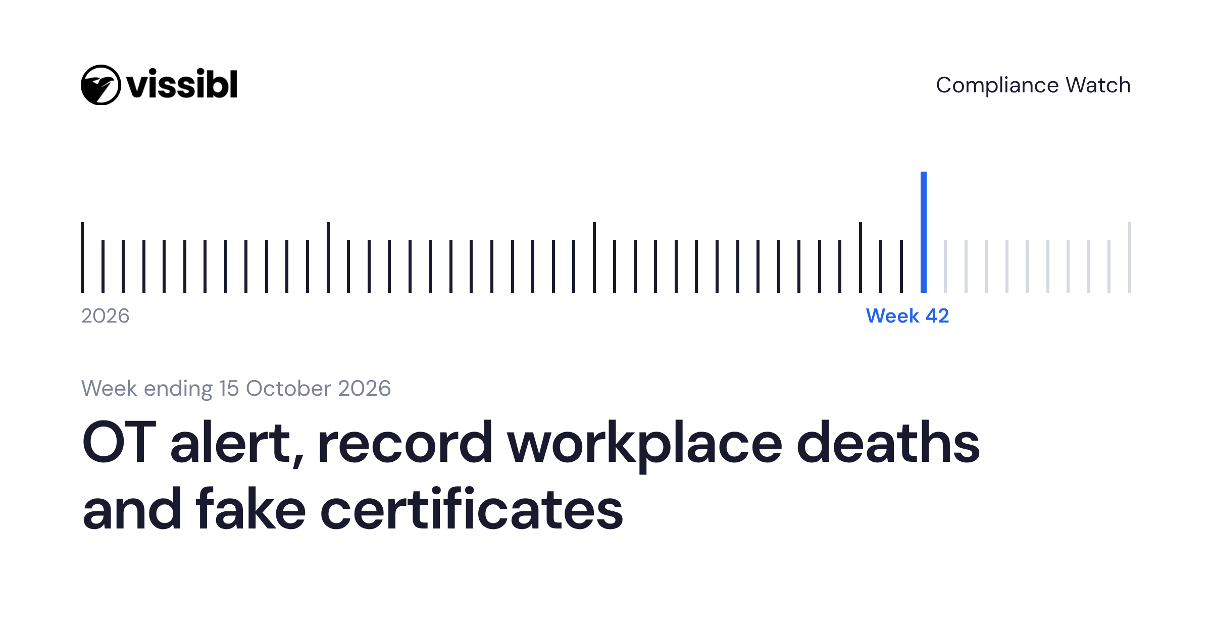 Compliance Watch, week ending 15 October 2026, week 42 of the year