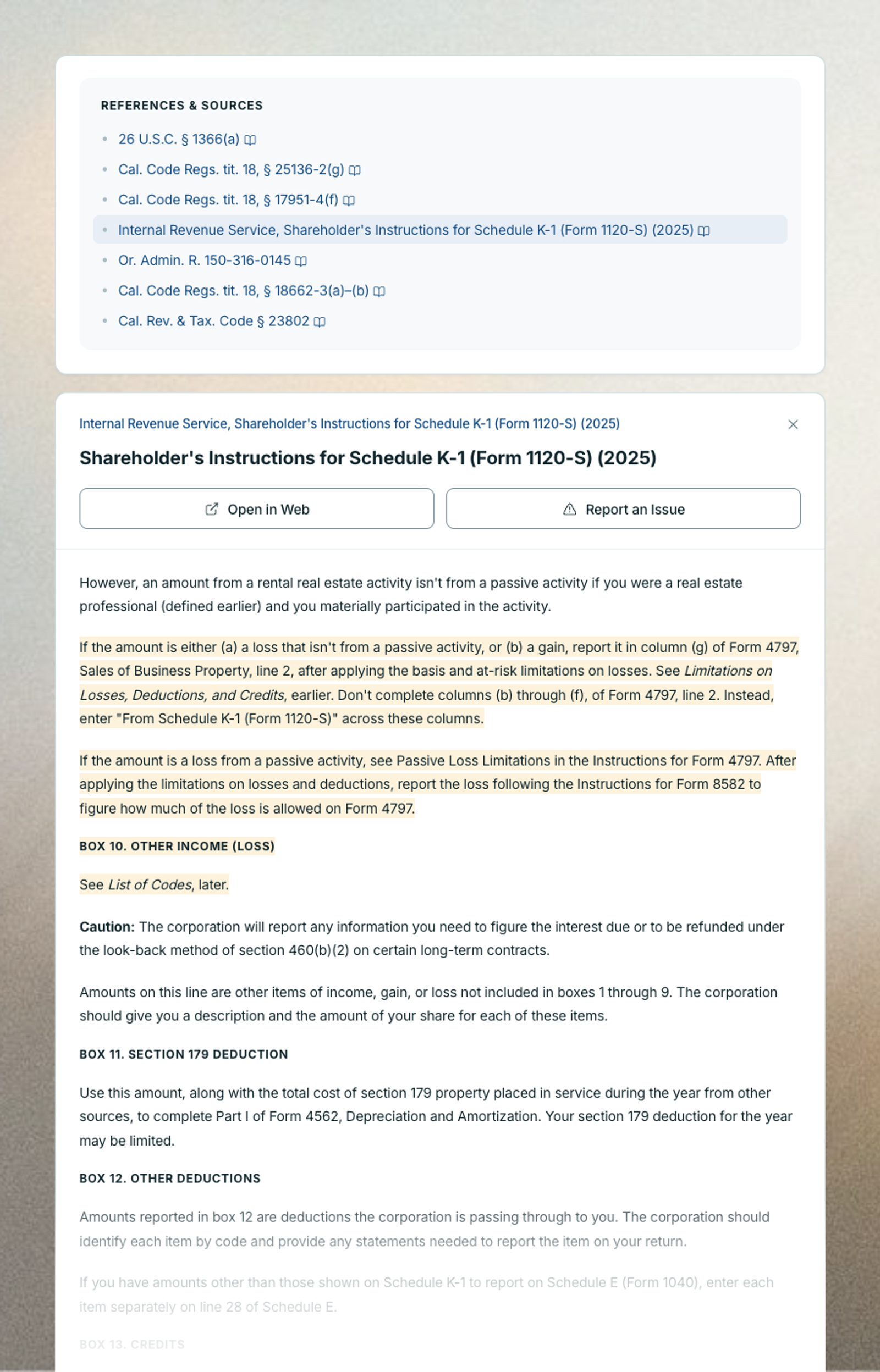 Marble's cited answer linked to the underlying primary-source tax authority