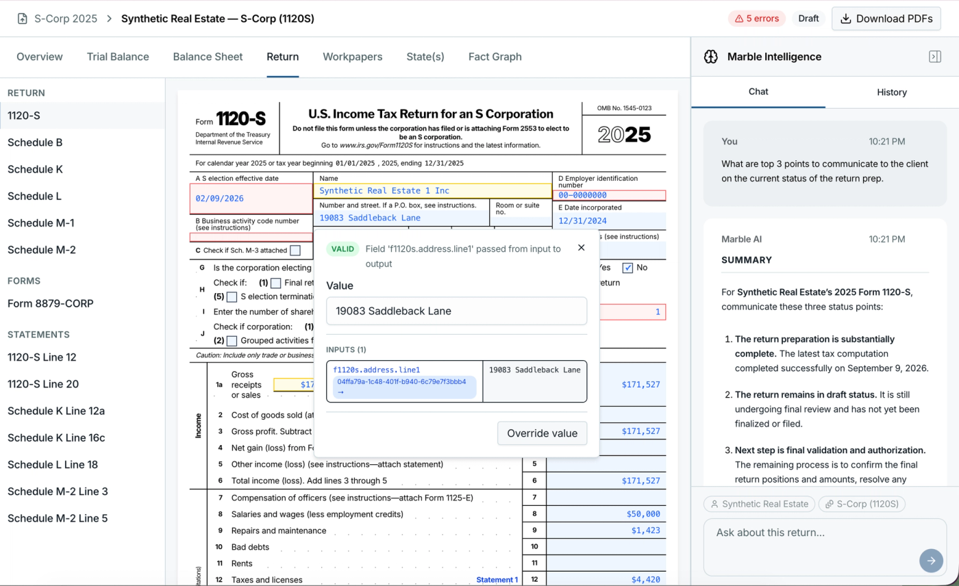 Returns Screenshot