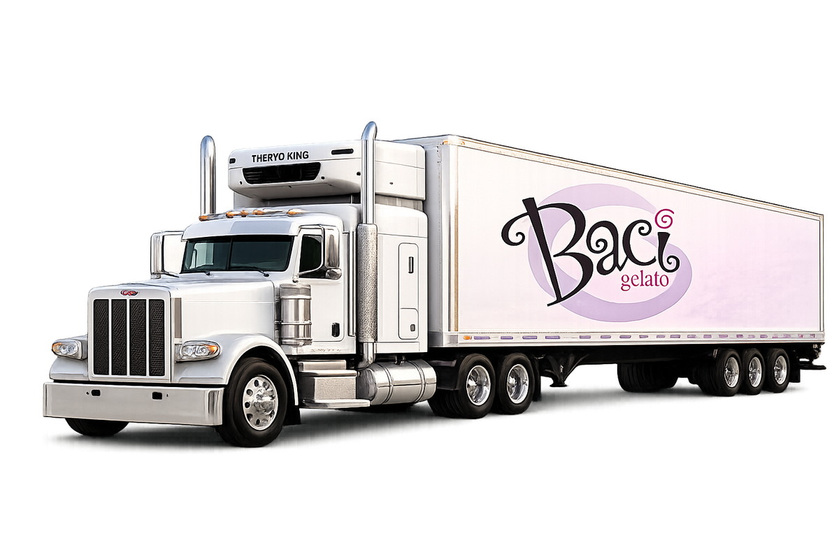 Baci Gelato delivery truck