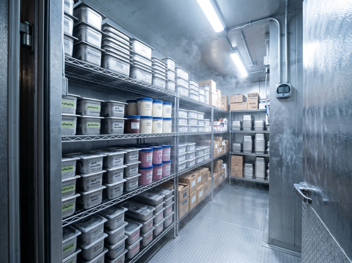 Professional logistics, stainless steel commercial freezer readiness, and bulk packaging.