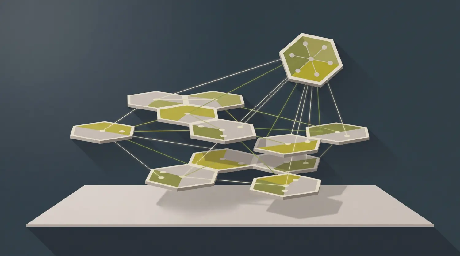 Impuestos sobre criptomonedas: fichas hexagonales enlazadas como un libro contable distribuido