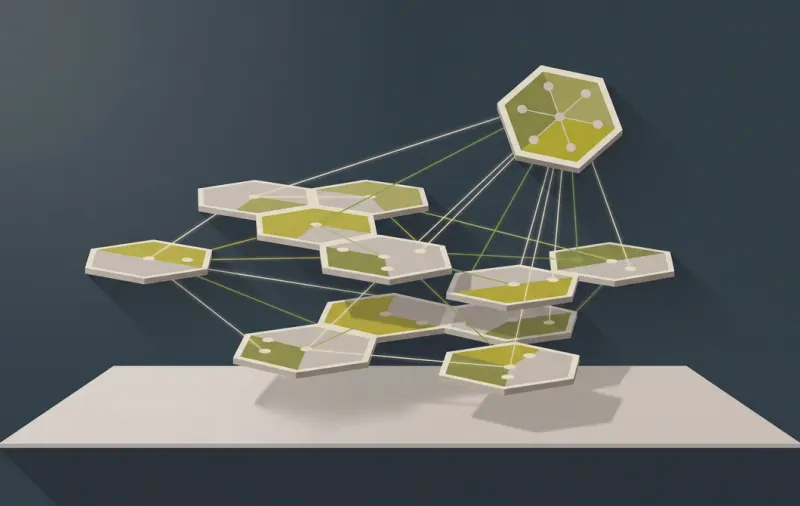 Impuestos sobre criptomonedas: fichas hexagonales enlazadas como un libro contable distribuido