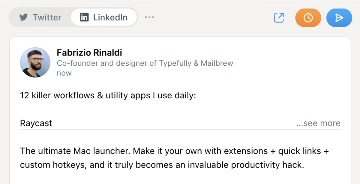Publish to LinkedIn