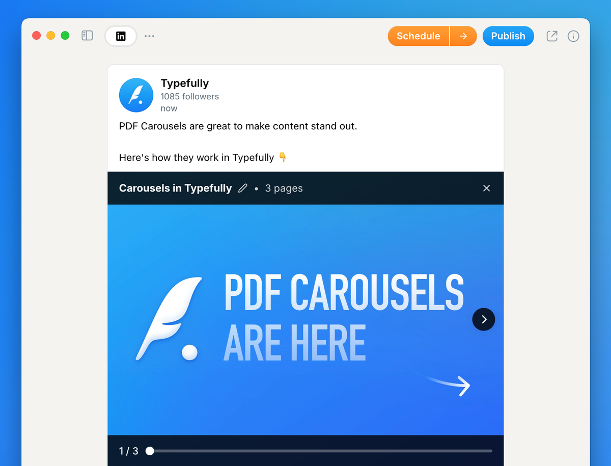 PDF Carousels for LinkedIn Posts