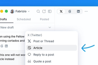 Write and Schedule X Articles
