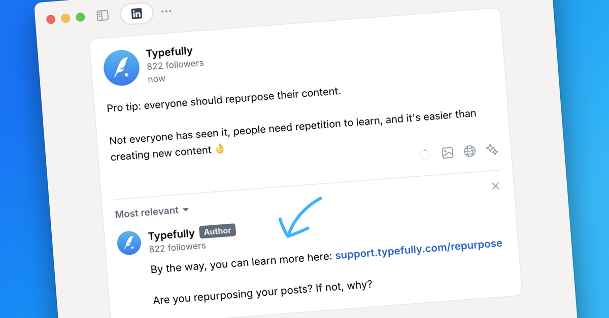 Publish a LinkedIn Comment with Your Post