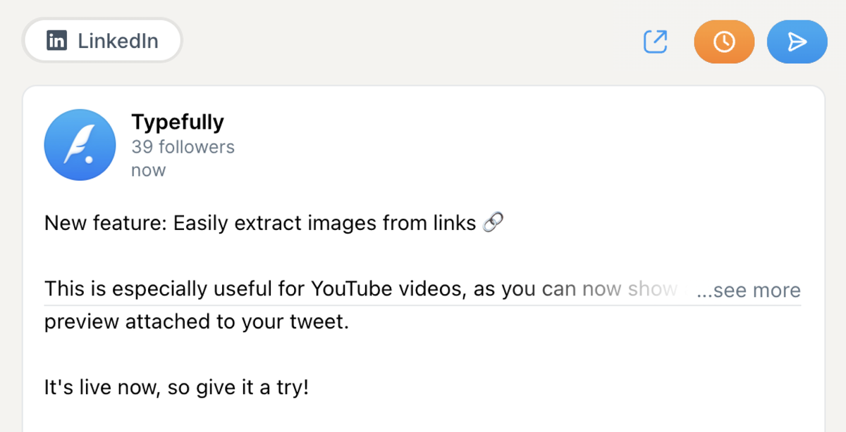 Publish Standalone LinkedIn Posts
