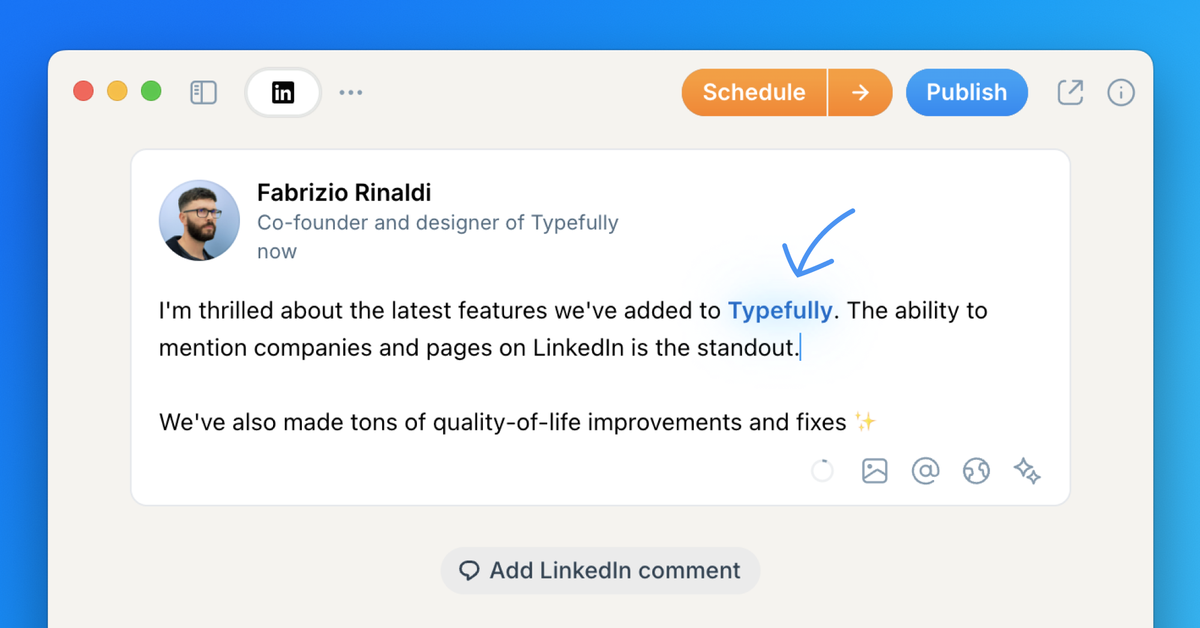 LinkedIn Company Mentions