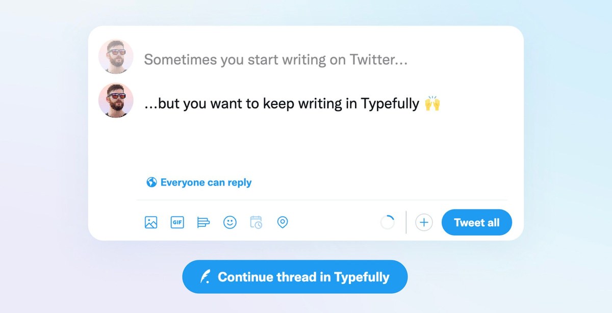 Minimal Twitter integration