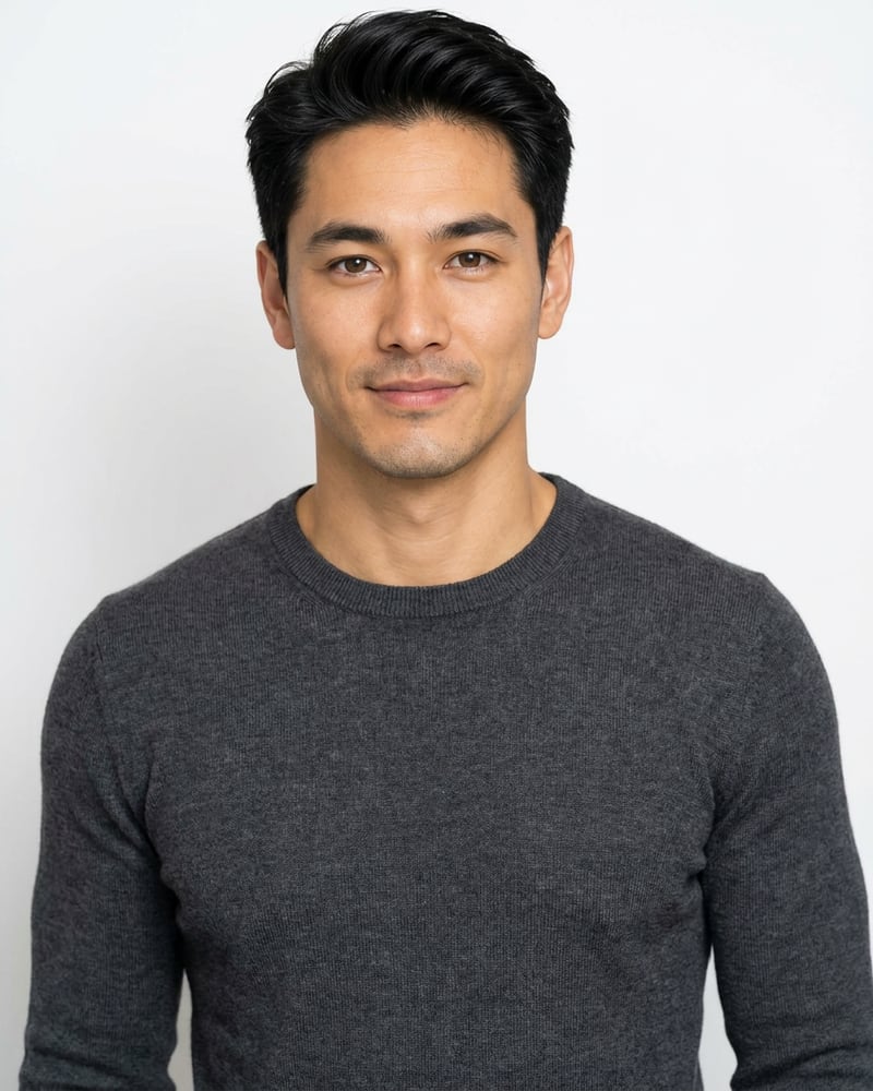 Modern social media profile headshot