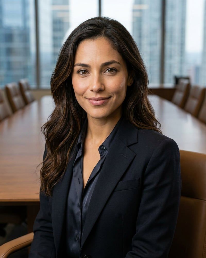 Corporate headshot with simple wardrobe