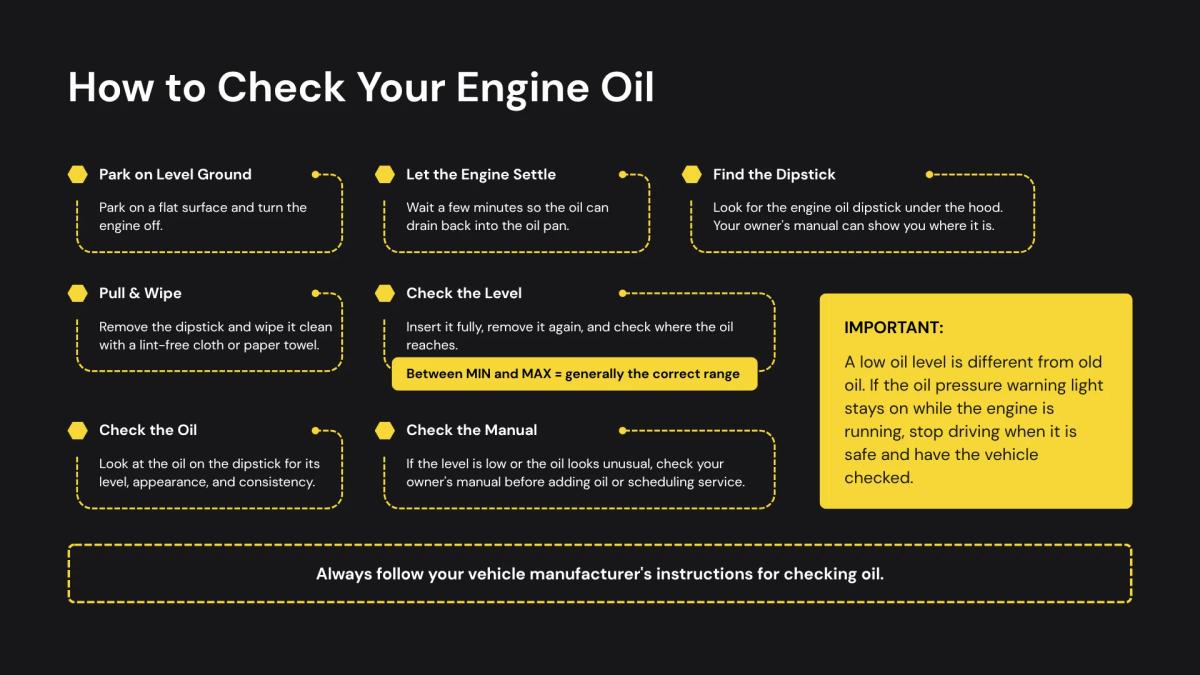 how to check engine oil
