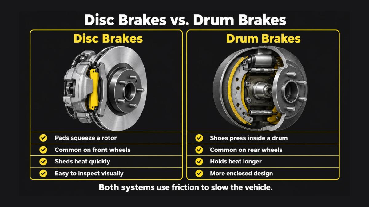 Disc Brakes VS Drum Brakes