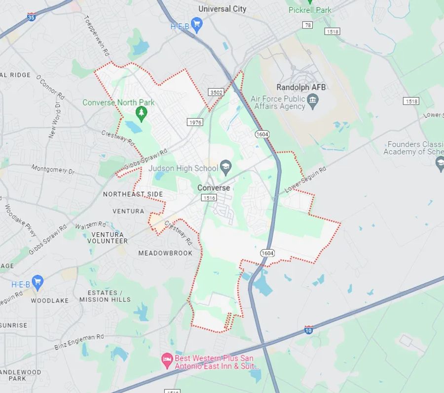 Map of Converse