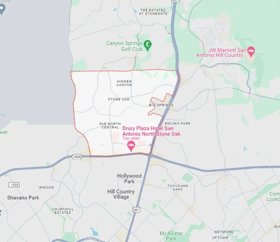 Map of Stone Oak