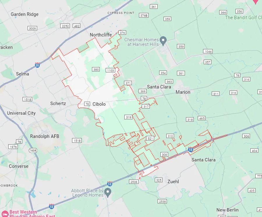 Map of Cibolo