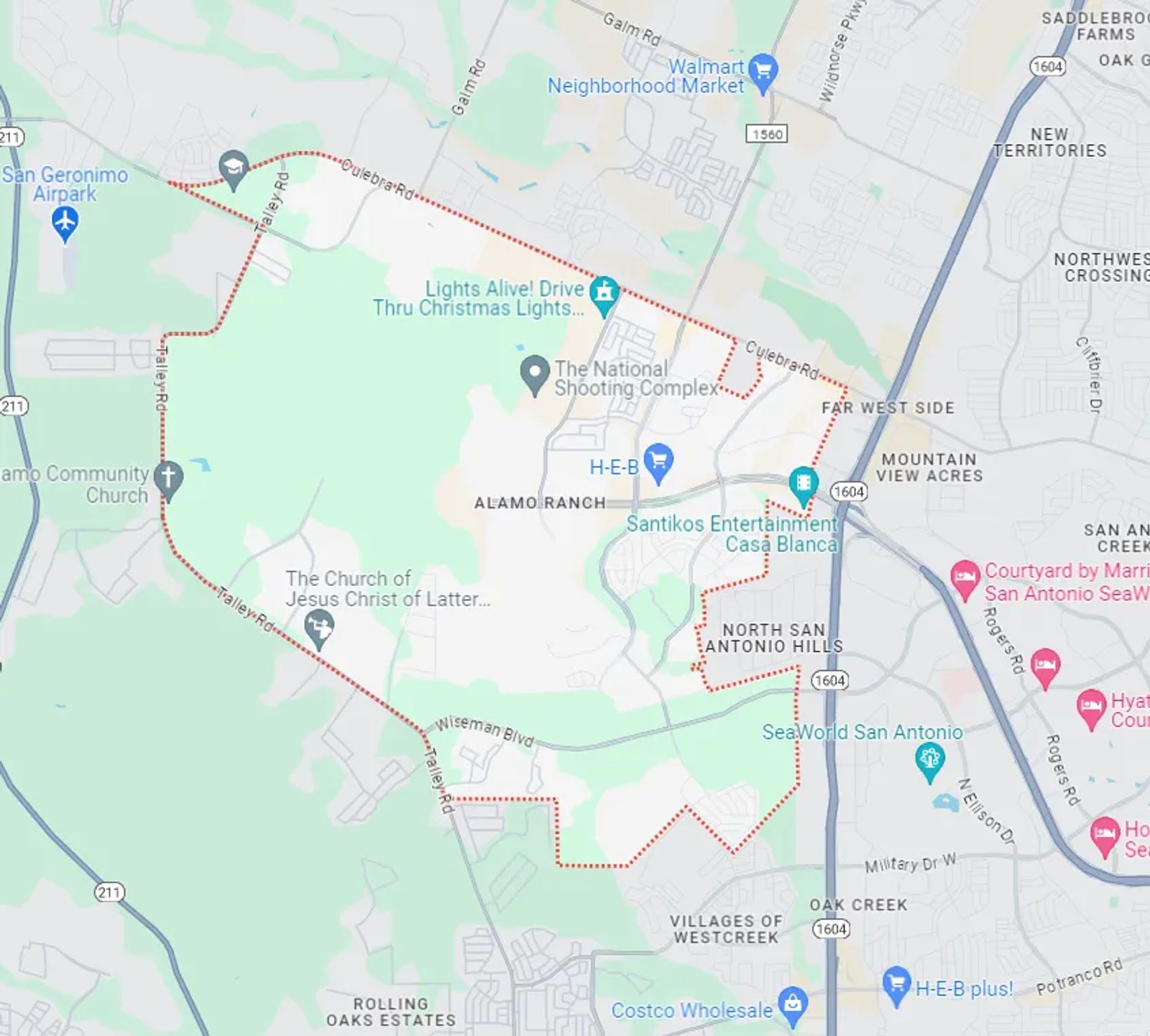 Map of Alamo Ranch
