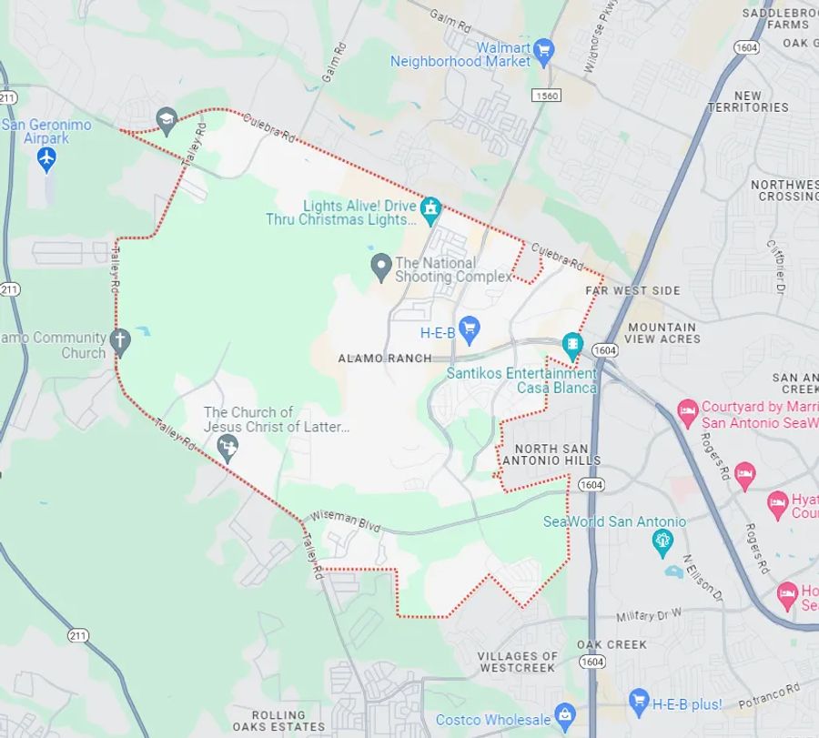 Map of Alamo Ranch