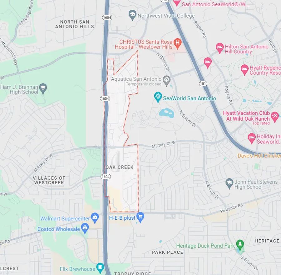 Map of Oak Creek
