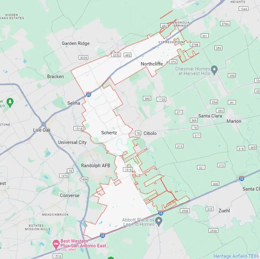 Map of Schertz