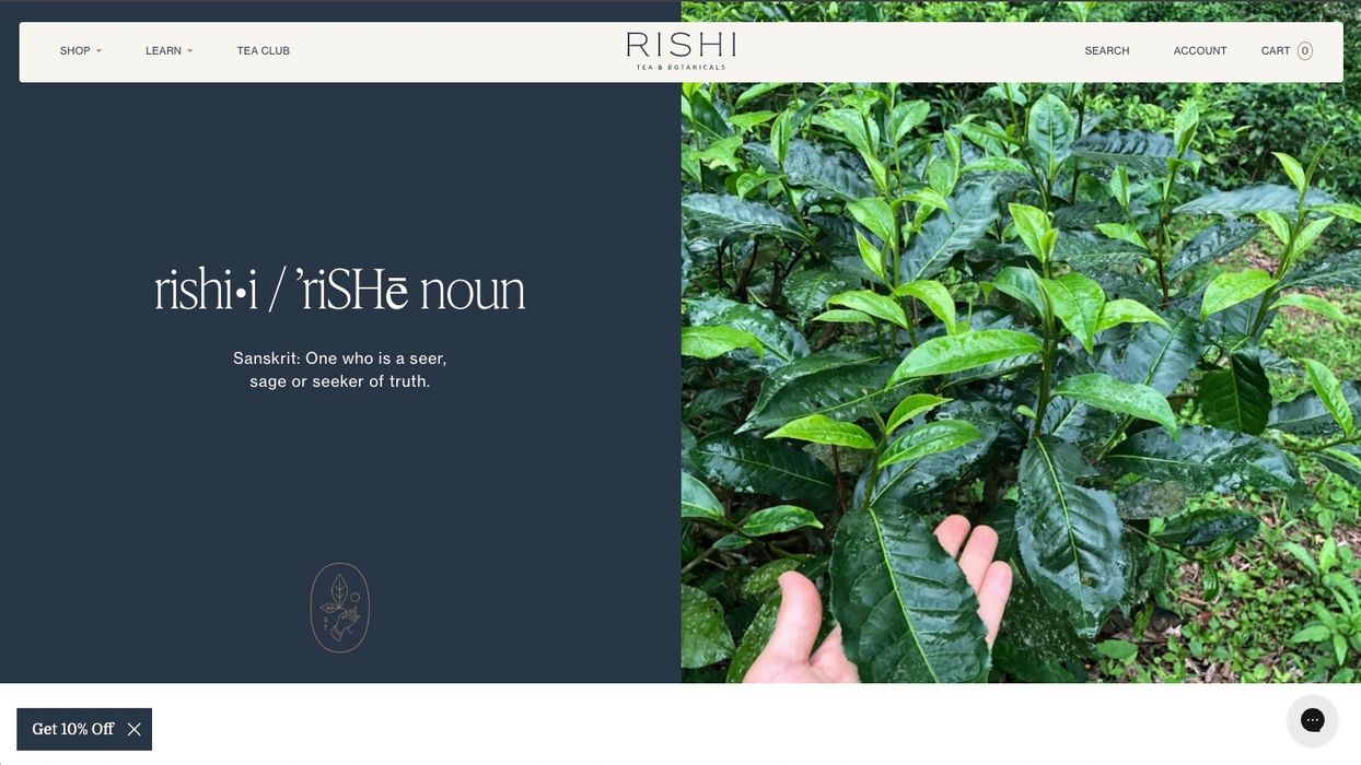 Rishi Tea and Botanicals Screenshot