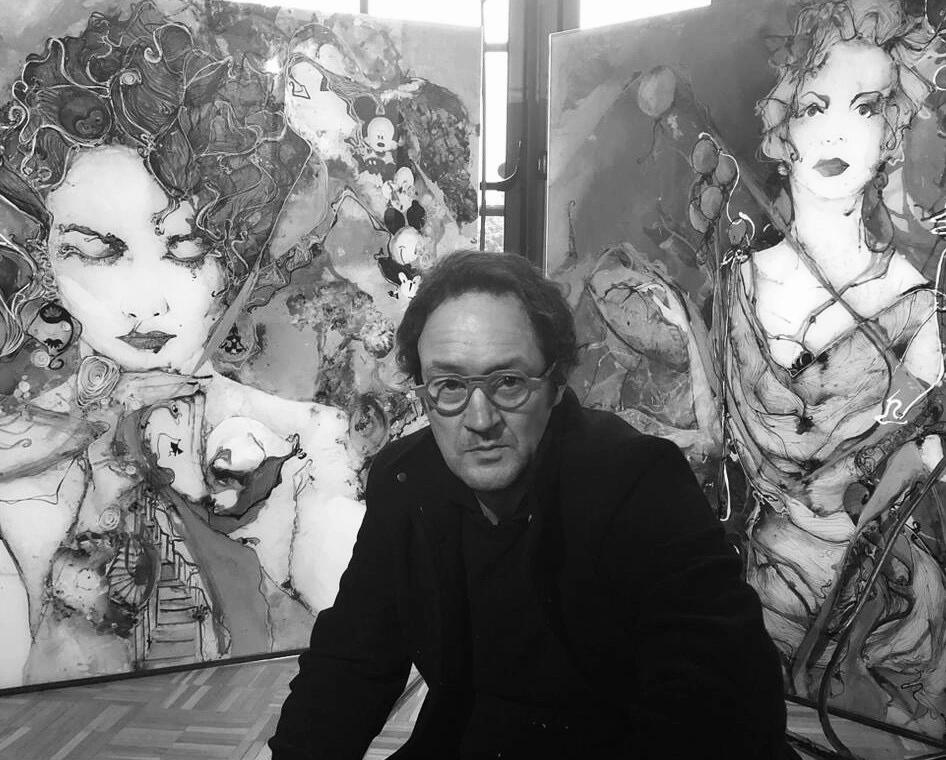 Portrait de David Roland en noir et blanc