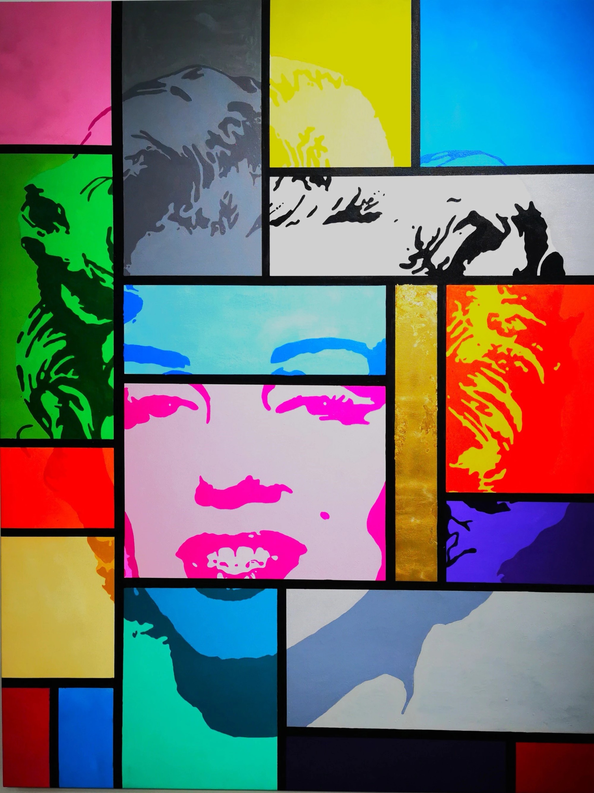 Peinture pop art de Marylin Monroe