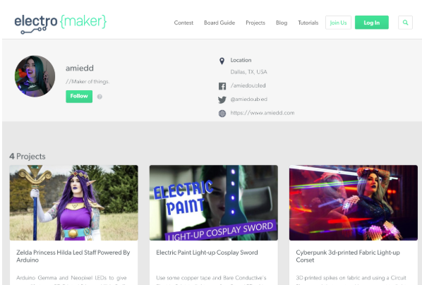 Electromaker.io profile of the month: amiedd