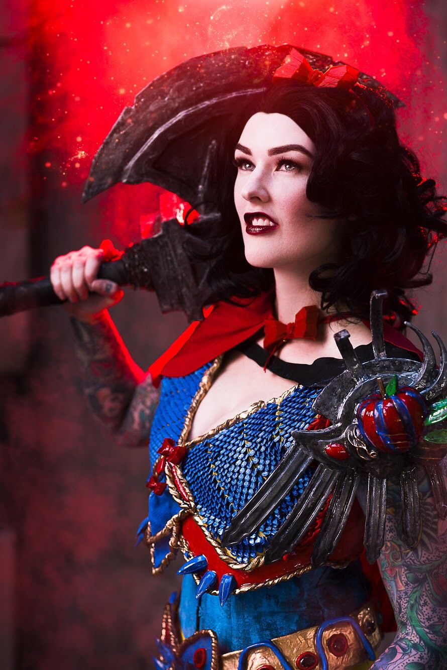 3D Printed Snow White Shoulder Armor