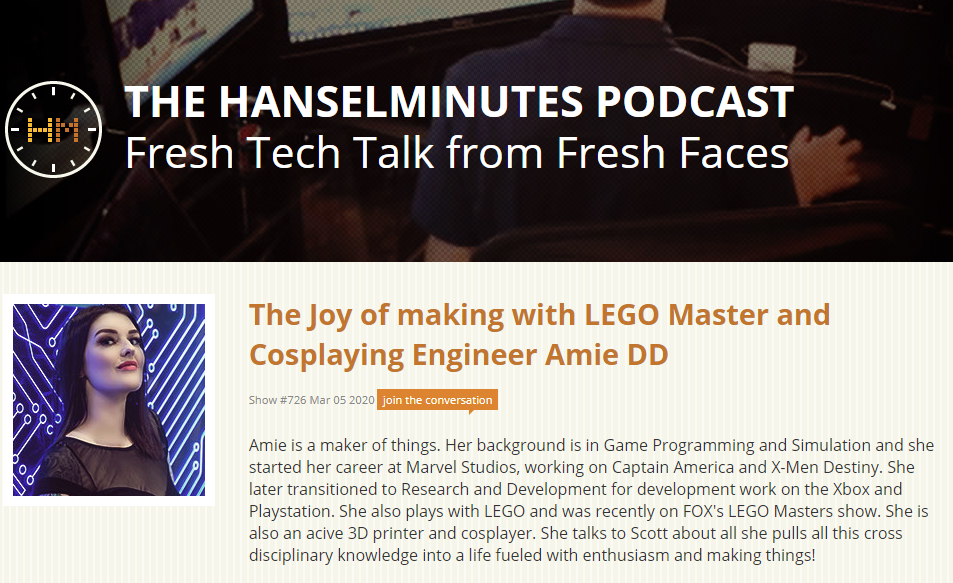 Hanselminutes Podcast: The Joy of making with LEGO Master and Cosplaying Engineer Amie DD