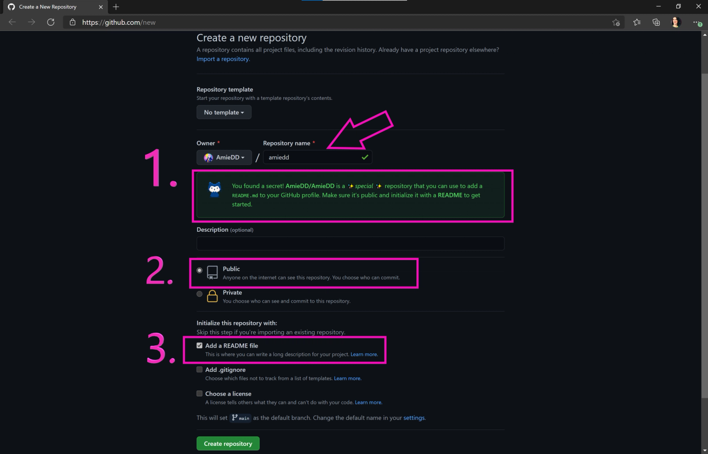 How to add a Secret Special Repository to Your GitHub Profile Page ...