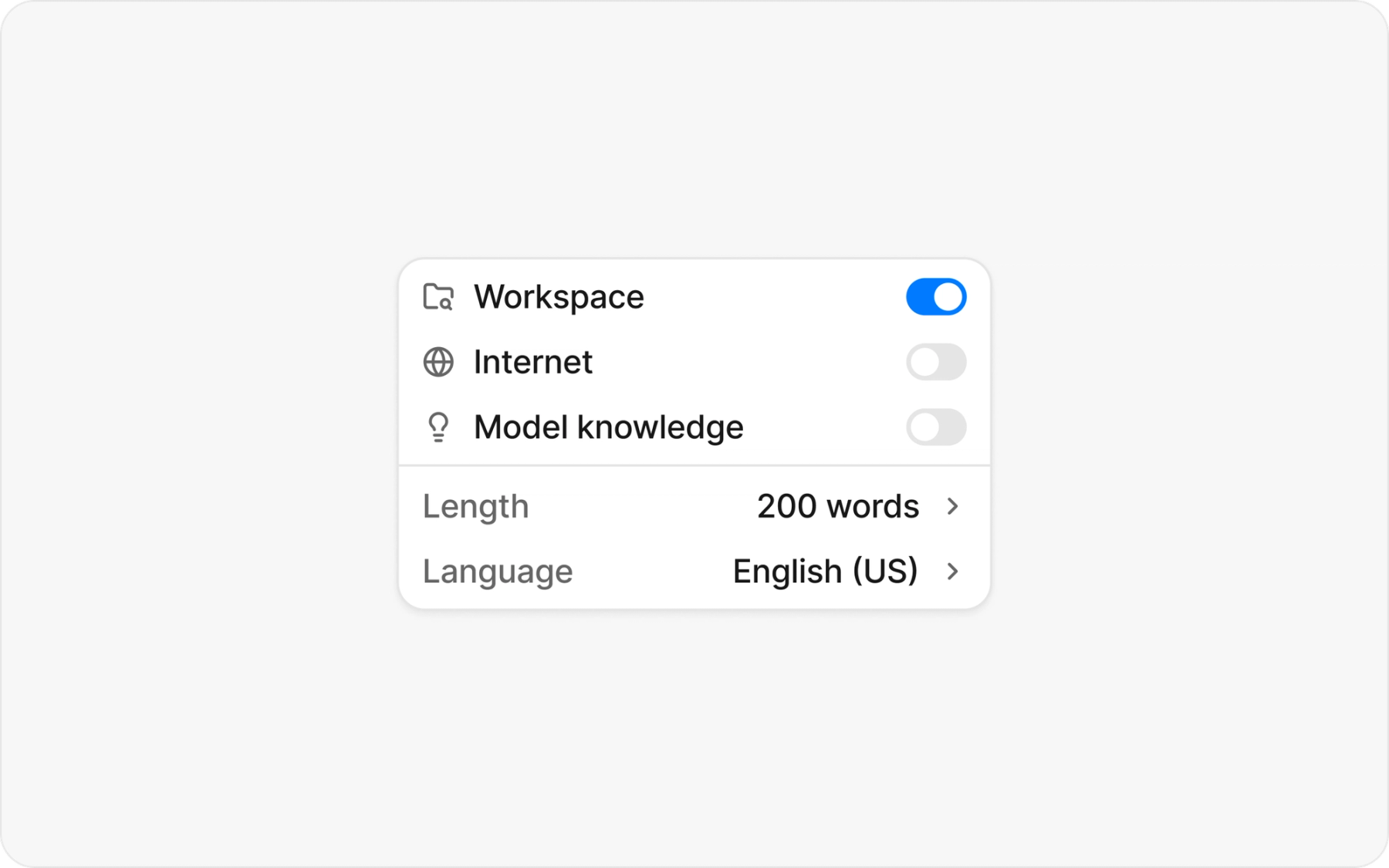 Anara 2.0 source settings
