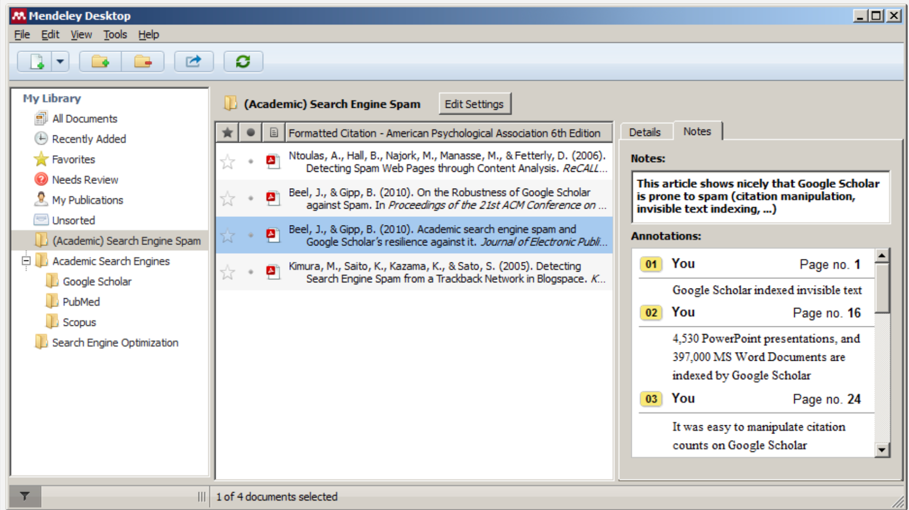 Docear reference management tool