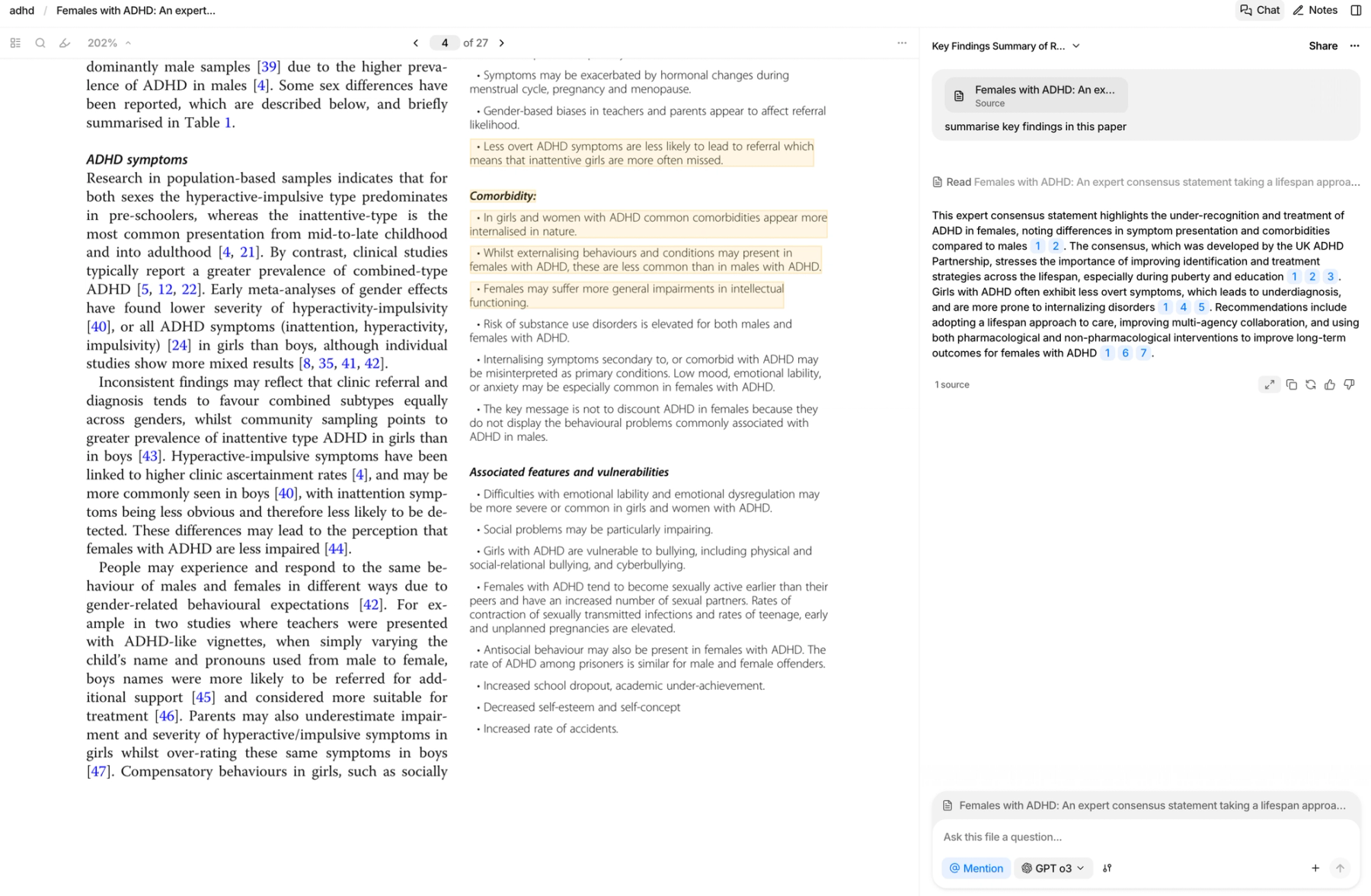 AI research summarizer that links to sources