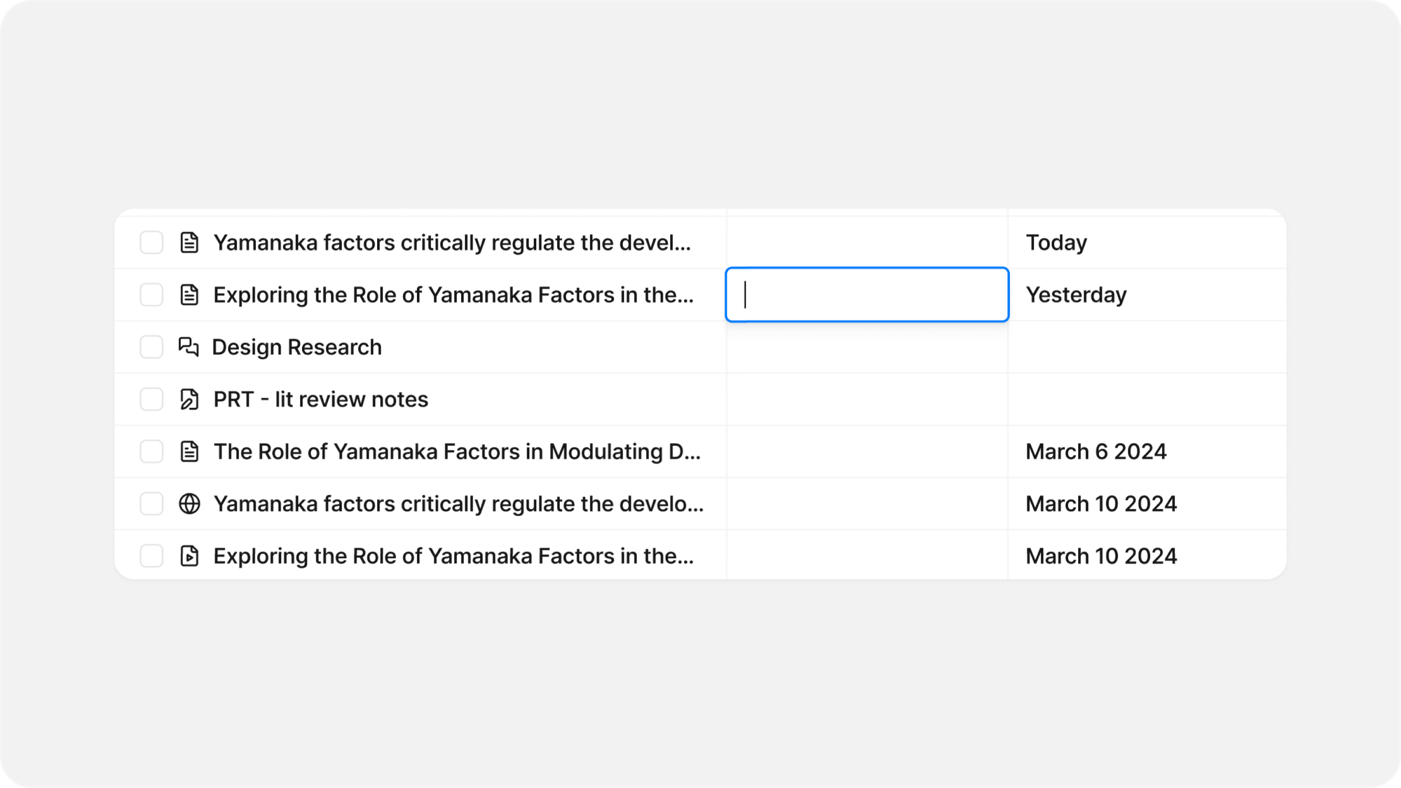 Editable table, improved notes, sharing and much more